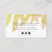 ターコイズブルー海ビーチサンキュービジネスカード 名刺 (裏面)