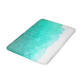 ターコイズブルー海ビーチテーマ水彩 バスマット (アングル)