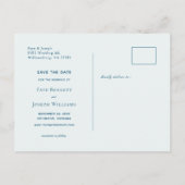 ターコイズブルー海ビーチ日付の保存 案内ポストカード (裏面)