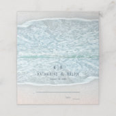 ターコイズブルー海ビーチ結婚式 プレイスカード (外部開封)