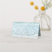 ターコイズブルー海ビーチ結婚式 プレイスカード (裏面)