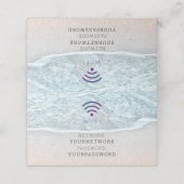 ターコイズブルー海ビーチWi-Fi標識 プレイスカード (外部開封)