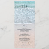 ターコイズブルー海写真結婚のメニューカード メニュー (正面)