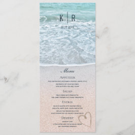 ターコイズブルー海写真結婚のメニューカード メニュー