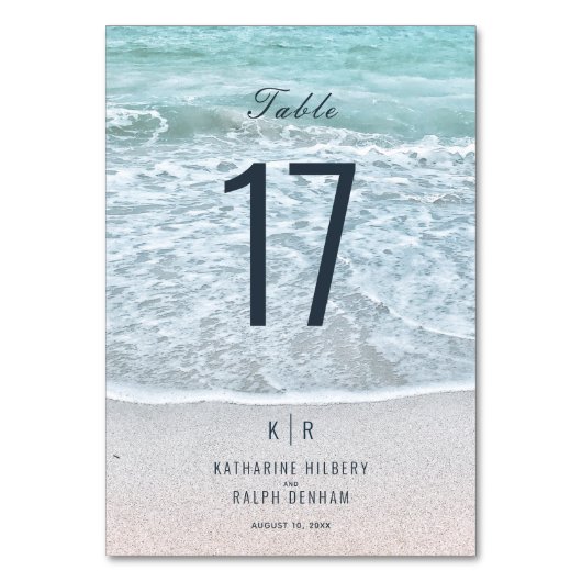 ターコイズブルー海結婚ズ テーブルナンバー (正面)