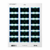 ターコイズブルー蔵書票 ラベル (フルシート)