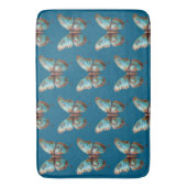 ターコイズブルー蝶 バスマット (正面縦)