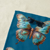 ターコイズブルー蝶 ビーチタオル (インサイチュ)