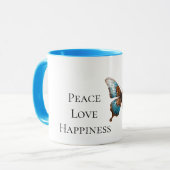 ターコイズブルー蝶 マグカップ (正面左)