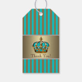 ターコイズブルー金ゴールド王子 ギフトタグ (裏面)