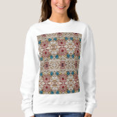 ターコイズブルー銀金ゴールドブルゴーニュのピンクボヘミア スウェットシャツ (正面)