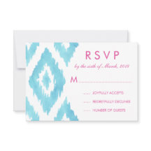 ターコイズブルー イカット RSVP