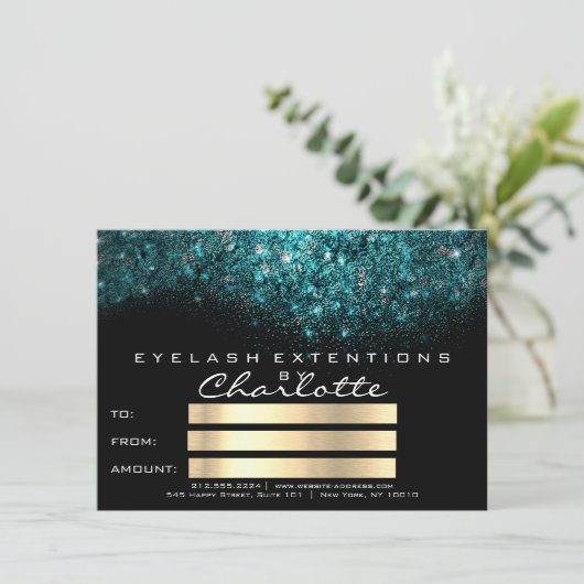 ターコイズブルー エメラルドグリーン ネイビー ブラック ホワイト 証明書 ギフト (スタンド正面)