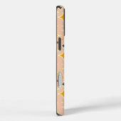 ターコイズブルー、オレンジ、ブラックのレトロ幾何学模様 Case-Mate iPhoneケース (裏面 / 右)