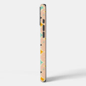 ターコイズブルー、オレンジ、ブラックのレトロ幾何学模様 Case-Mate iPhoneケース (裏面 / 左)