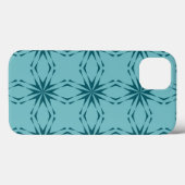 ターコイズブルー,カッコいいトレンディーフラワー抽象化 Case-Mate iPhoneケース (裏面 (横))