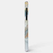 ターコイズブルー ゴールド ホワイト 大理石模様 Case-Mate iPhoneケース (裏面/左)