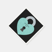 ターコイズブルー セレブレーション シャワー バースデー ティアラ パーティー スタンダードカクテルナプキン (角)