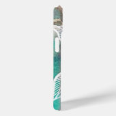 ターコイズブルー&ティール（緑がかった色）モダンボタニカルウォーター Case-Mate iPhoneケース (裏面 / 右)