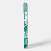 ターコイズブルー&ティール（緑がかった色）モダンボタニカルウォーター Case-Mate iPhoneケース (裏面 / 左)