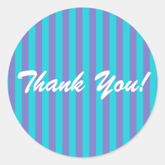 ターコイズブルー/パープルストライプ ラウンドシール