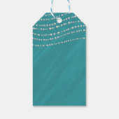 ターコイズブルー&パールエレガントブライダルシャワー ギフトタグ (裏面)