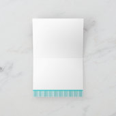 ターコイズブルー　ホワイト　ありがとう サンキューカード (内部)