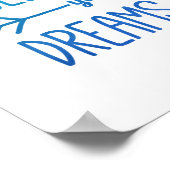 ターコイズブルー　夢を追え　インスピレーション名言 ポスター (角)