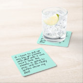 ターコイズプットビッグ·ガール·パンティー·ワード·エンターテイメント スクエアペーパーコースター (インサイチュ)