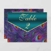 ターコイズプラムペアショーのテーブルナンバーカード ポストカード (正面/裏面)