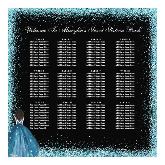 ターコイズプリンセスキンセアニェラ座席表 フォトプリント (正面)