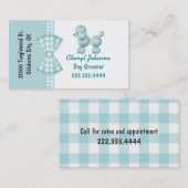 ターコイズプードルドッグトリマー名刺 名刺 (正面/裏面)