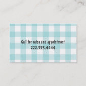 ターコイズプードルドッグトリマー名刺 名刺 (裏面)