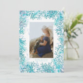 ターコイズベリークリスマスホリデーフォトカード シーズンカード (スタンド正面)