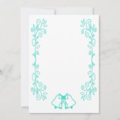 ターコイズベルズスクロールワークウェディングレセプション 招待状 (裏面)