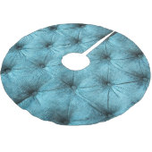 ターコイズベルベットソファ閉じる ブラッシュドポリエステルツリースカート (アングル)