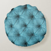 ターコイズベルベットソファ閉じる ラウンドクッション (裏面)