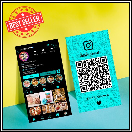 ターコイズベーカリーInstagramシェフQRコード 名刺