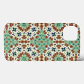 ターコイズベージュカラフル万華鏡のように千変万化するパターンオーナメント Case-Mate iPhoneケース (裏面 (横))