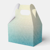 ターコイズホワイトアクアブルースターフィッシュビーチ結婚式 フェイバーボックス (裏面サイド)