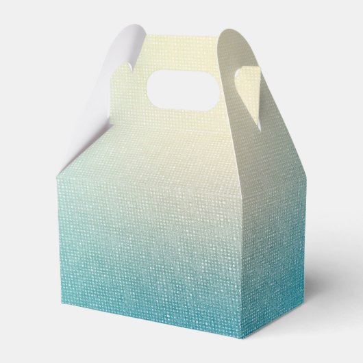 ターコイズホワイトアクアブルースターフィッシュビーチ結婚式 フェイバーボックス (裏面サイド)