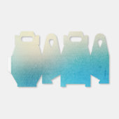 ターコイズホワイトアクアブルースターフィッシュビーチ結婚式 フェイバーボックス (折り畳みなし)