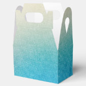 ターコイズホワイトアクアブルースターフィッシュビーチ結婚式 フェイバーボックス (オープン)