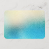 ターコイズホワイトアクアブルービーチ結婚式RSVP エンクロージャーカード (裏面)