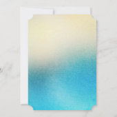 ターコイズホワイトシックアクアブルーブライダルシャワー 招待状 (裏面)