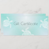 ターコイズホワイトタートルギフト券 (正面/裏面)