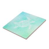 ターコイズホワイトタートルコースタルウォーター色 タイル (側面)