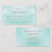 ターコイズホワイトタートルズアポイントメントカード 名刺 (正面/裏面)