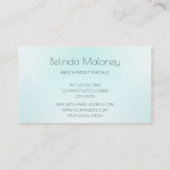 ターコイズホワイトタートルビーチフロントレンタル 名刺 (裏面)