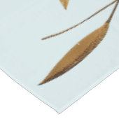 ターコイズホワイトフラワーゴールデン葉 テーブルクロス (アングル)